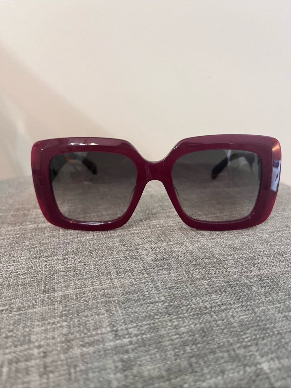 Celine Oversized Square Sunglasses - Deep Burgundy Frame